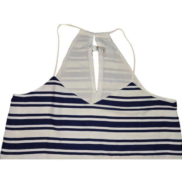 Women's Express Barcelona Cami Blue and White Striped Tank Top - Size S - Picture 2 of 6